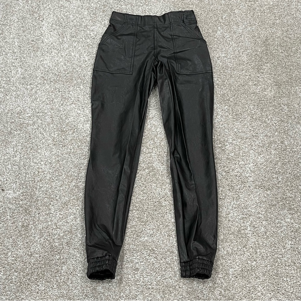 PANX Faux Leather Jogger Pants (20283R) Noir Black Size - XS